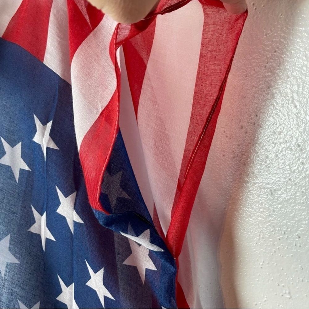 Patriotic kimono cardigan